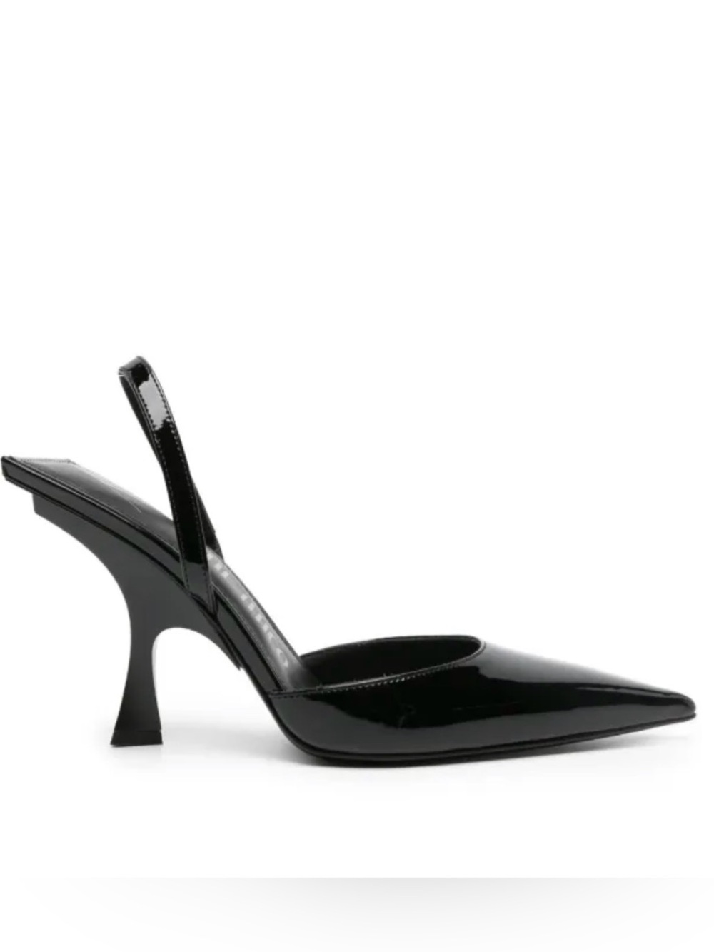 The Attico Black Patent Pointed-Toe Slingback Pump worn once 39.5 - Picture 4 of 12
